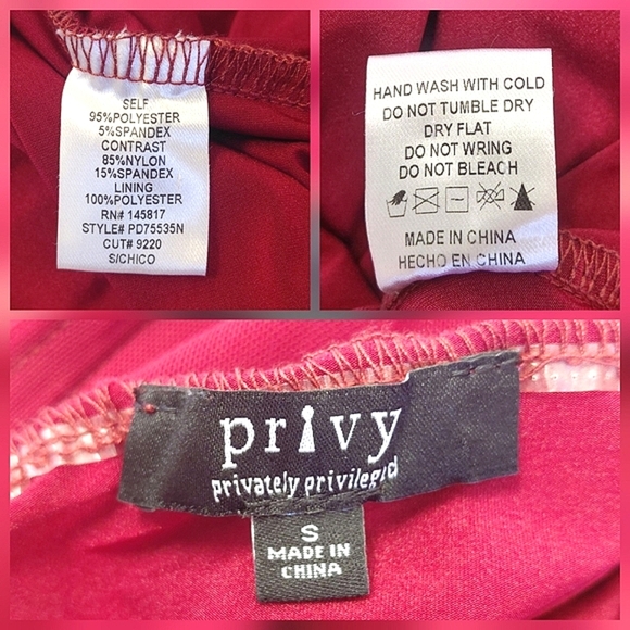 Privy Burgundy Mesh Panel Draped Bodycon Mini Dress S Sheer Sexy Red Long Sleeve - Picture 5 of 12